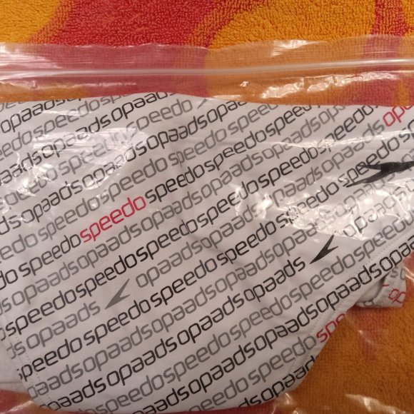 HARD-TO-FIND / UNIQUE Japanese All-over logo White Speedo Swim Brief, Size Large - Picture 6 of 6